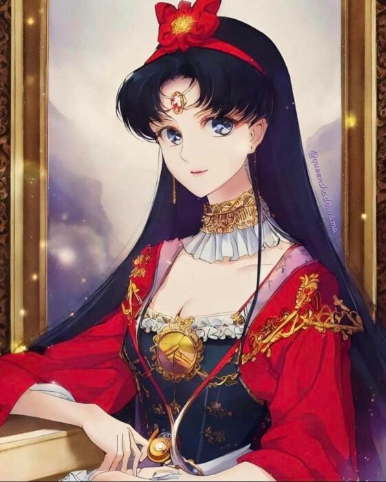 Ilustración de estilo victoriano de Sailor Mars