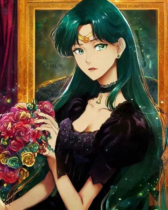 Ilustración de estilo victoriano de Sailor Pluto