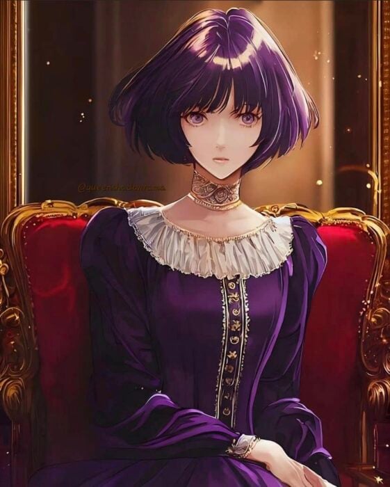 Ilustración de estilo victoriano de Sailor Saturn